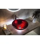 Sapho MURANO ROSSO üvegmosdó, átm:40x14cm, piros