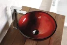 Sapho MURANO ROSSO üvegmosdó, átm:40x14cm, piros