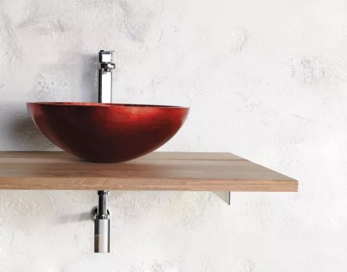 Sapho MURANO ROSSO üvegmosdó, átm:40x14cm, piros