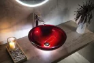 Sapho MURANO ROSSO üvegmosdó, átm:40x14cm, piros