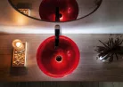 Sapho MURANO ROSSO üvegmosdó, átm:40x14cm, piros