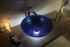 Sapho MURANO BLU üvegmosdó, átm:40x14cm, kék