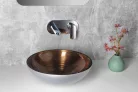 Sapho MURANO WENGE üvegmosdó, átm:40x14cm, réz/ezüst