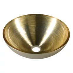 Sapho MURANO SOFT BROWN üvegmosdó, átm:40x14cm, világos barna