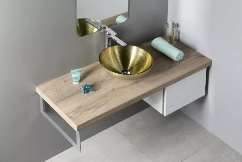 Sapho MURANO SOFT BROWN üvegmosdó, átm:40x14cm, világos barna