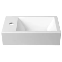   SAPHO AMAROK balos fehér kézmosó öntöttmárványból 40×22 cm (AR400)