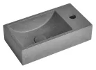 Sapho CREST jobbos beton mosdó, fekete, 40×22 cm (AR409)