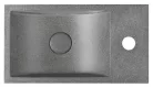 Sapho CREST jobbos beton mosdó, fekete, 40×22 cm (AR409)