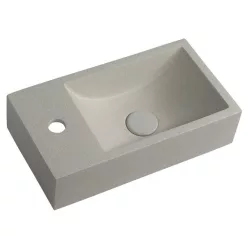 Sapho SMALL CREST betonmosdó, balos, 40x22cm, homokkő