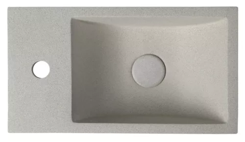 Sapho SMALL CREST betonmosdó, balos, 40x22cm, homokkő
