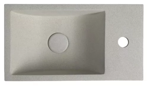 Sapho CREST jobbos beton kézmosó, falra szerelhető, 40×22 cm, bézs (AR413)