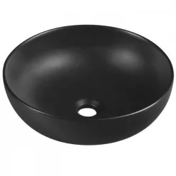 Sapho RONDANE pultra szerelhető mosdó matt fekete 40 cm SAPHO-AR435B rajz