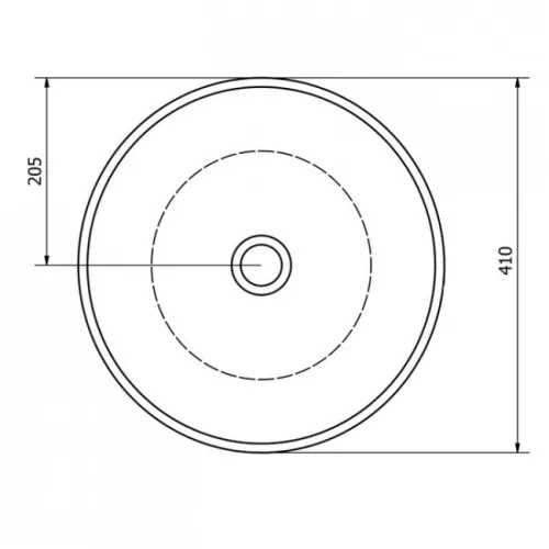 Sapho RONDANE pultra szerelhető mosdó matt fekete 40 cm (SAPHO-AR435B)