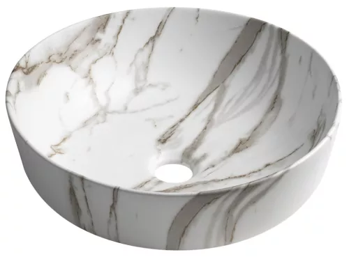 Sapho RONDEA kerámiamosdó, átm.:41cm, bianco carrara