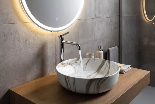 Sapho RONDEA kerámiamosdó, átm.:41cm, bianco carrara