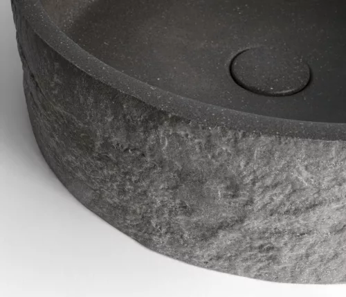 Sapho ISPIR betonmosdó, átm.:40cm, fekete gránit