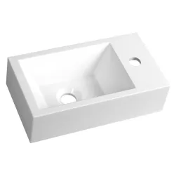   SAPHO AMAROK jobbos fehér kézmosó öntöttmárványból 40×22 cm (AR500)
