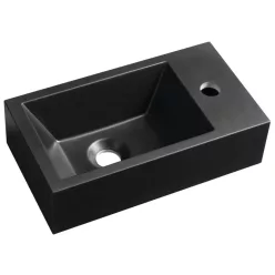   Sapho SMALL AR500B kézmosó mosdó 40×22 cm fekete matt (AR500B)
