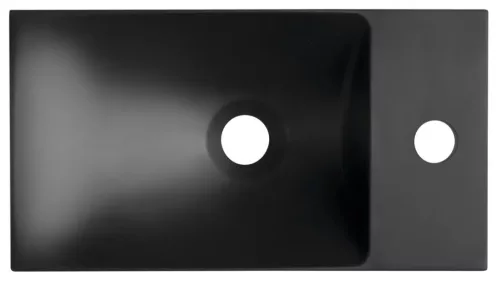 Sapho AGOS 40×22 cm öntött márvány mosdó – fekete matt (AS400B)