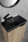 Sapho AGOS 40×22 cm öntött márvány mosdó – fekete matt (AS400B)