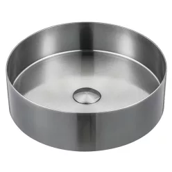 Sapho AURUM mosdó klik-klak lefolyóval, átm.:38cm, szálcsiszolt INOX