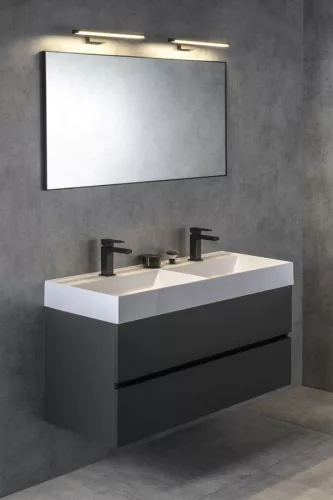 Sapho CHICAGO LED világítás, 400x120x40mm, 8W, 230V, matt fekete