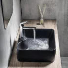 Sapho BALENA  pultra szerelhető mosdó matt fekete 48 cm  SAPHO-BH7013B