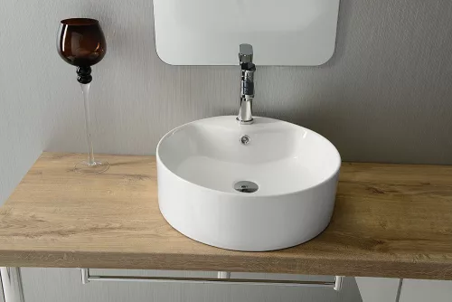 Sapho YAKARTA kerámiamosdó, kerek, leeresztő nélkül, átm:46cm