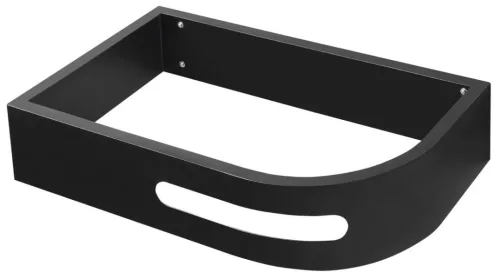 PULSE konzol törölközőtartóval, balos, 75x45cm, matt fekete (BM752-CL)