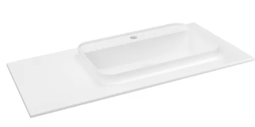 Sapho BRAHEA Rockstone mosdó és pult, 96,6x51,5cm, jobbos, matt fehér