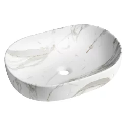 Sapho CALEO kerámiamosdó, 60x42cm, bianco carrara
