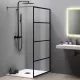 SAPHO Gelco Cure Black Walk-In zuhanyfal 80 cm fekete profil SAPHO-CB80 rajz1