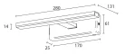 Sapho ESTHER LED lámpa, 6W, 230 V, IP44, 280x62x131 mm, króm