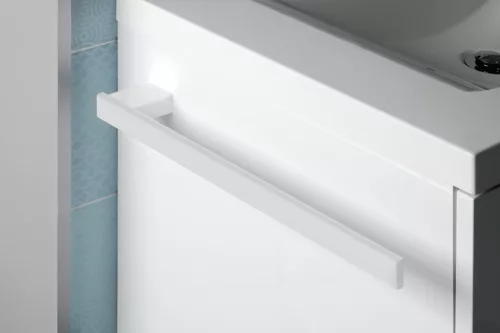 BELLA Törölközőtartó a szekrény oldalára, 400x25x70mm, fehér (FA311W)