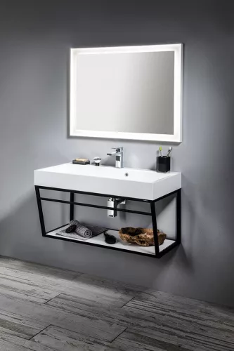 FLUT LED keretes tükör, 90x70cm, fehér (FT090)