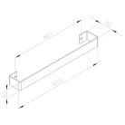 COLONNA törölközőtartó radiátorra, 602x74mm, polírozott inox (IRPA18)
