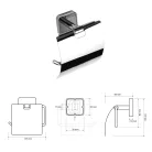 BEMETA TASI WC papírtartó, 137x144x78mm, króm (154112012) (IS007)