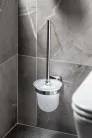BEMETA TASI WC kefetartó, fehér kefével, 110x370x145mm, króm (154113012) (IS008)