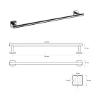 BEMETA TASI Törölközőtartó, 656x50x87mm, króm (154104042) (IS009)
