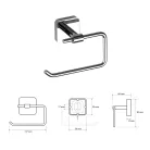 BEMETA TASI WC papírtartó, 137x130x66mm, króm (154112022) (IS017)