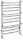 MANISA fürdőszobai radiátor három törölközőtartóval, 500x800mm, 180W, króm (IZ110)