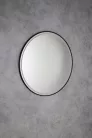 KADRIS keretes tükör LED világítással,, átm.:80cm, matt fekete (KD080)