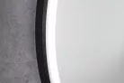 KADRIS keretes tükör LED világítással,, átm.:80cm, matt fekete (KD080)