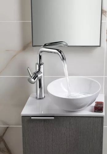 Sapho LATUS LT110-1111 függesztett fürdőszobai szekrény 39,4×50×22 cm, ezüst tölgy (LT110-1111)