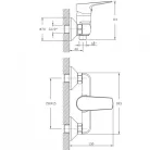 AQUALINE LOTTA fali zuhanycsaptelep matt fekete SAPHO-LT611B
