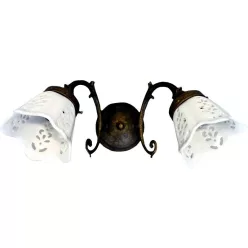 Sapho BRINDISI fali lámpa, izzó nélkül, kerámia búra, max:40W, 230V, 375x140x230mm, bronz