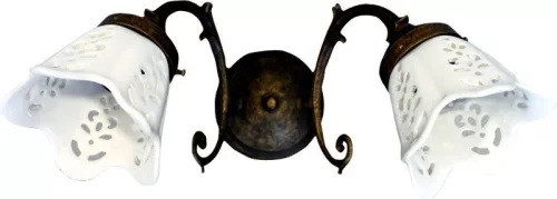 Sapho BRINDISI fali lámpa, izzó nélkül, kerámia búra, max:40W, 230V, 375x140x230mm, bronz
