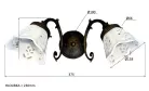 Sapho BRINDISI fali lámpa, izzó nélkül, kerámia búra, max:40W, 230V, 375x140x230mm, bronz