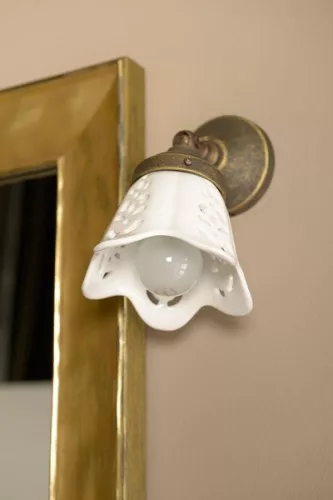 Sapho SORENTO lámpa E14 40W, 230V, keramia búrával, bronz