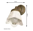Sapho SORENTO lámpa E14 40W, 230V, keramia búrával, bronz